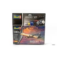 ราคา โมเดลเครื่องบิน โมเดลเครื่องบินโดยสาร โมเดลประกอบ REVELL MODEL SET 1/144 Embraer 190 Lufthansa New Livery (11613901768)