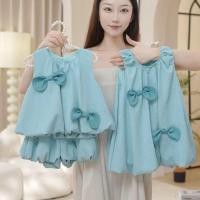 ราคา ชุดสูทสำหรับเด็กสาวสไตล์เกาหลี ปี 2025 น่ารัก โบว์เสื้อแขนกุดและกางเกงขาสั้น (42727526367)