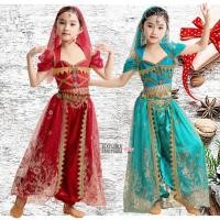 ราคา ชุดแฟนซีชุดจินนี่เด็ก ชุดอินเดียเด็กสวยอลังการ สาวน้อยจินนี่ในตะเกียง kd6/kd8 (29029908364)
