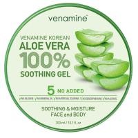 ราคา VENAMINE Korean Aloe Vera Soothing & Moisture Gel 100% For Face And Body organic pure aloe vera gel 300ml (57203906595)