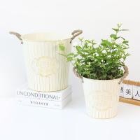 ราคา ขนาดใหญ่ลํากล้องกว้างย้อนยุคเหล็กสีขาวหนังถังร้านดอกไม้ถังดอกไม้แห้งวาเรคิดถึงถังเหล็กขนาดใหญ่เหล็กที่เก็บกระถางดอกไม้ บาย (46105965896)