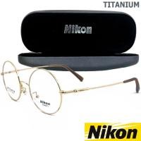 ราคา Nikon แว่นสายตา รุ่น 9151 สีทอง ขาสปริง Titanium กรอบเต็ม (349367836)