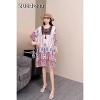 ราคา พร้อมส่ง มินิเดรสสาวอวบสไตล์โบฮีเมียน ตรงไซส์100% 808# (8999447401)