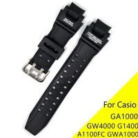 ราคา สายยางสําหรับ Casio G-shock Ga1000 Gw4000 G1400 a1100fc gwa1000 ซิลิโคน Watchband Pin Buckle สายคล้องนาฬิกาสร้อยข้อมือข้อมือสีดํา (48904783086)