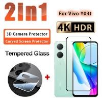 ราคา 2 IN 1 Full Coverageฟิล์มVivo Y03tกระจกนิรภัยสําหรับVivo Y04 Y03t Y03 Y19s Y19 Pro Y18e Y18 Y18t Y18i 5G 4G 3Dฟิล์มแก้วเลนส์ป้องกันหน้าจอ (45405165540)