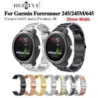 ราคา beiziye สายนาฬิกาข้อมือสแตนเลส 20 มม. สำหรับ Garmin vivoactive 3 music Metal Strap vivomove HR Forerunner 645 / 245 / 245M (6720374553)