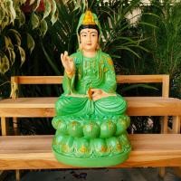 ราคา เจ้าแม่กวนอิมปางประทานพร สัมฤทธิ์ผล ขนาดหน้าตัก 5 นิ้ว สูง 32 ซม. (องค์จริงใหญ่มาก) งานพรีเมี่ยม สีเขียวมุก เป็นเนื้อเรซ (20578374037)
