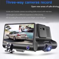 ราคา 4 "1080 HD 170 องศา 3 เลนส์รถ DVR Dash Cam G-Sensor Recorder กล้องมองหลัง (46005933794)
