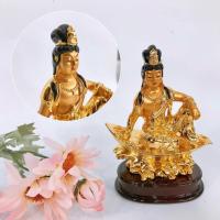 ราคา รูปหล่อพระอวโลกิเตศวร พระโพธิสัตว์นั่งเรือ ลงสีทอง ผงหินคุณภาพสูง ขนาด 10ซมx6ซม ทาสีอย่างพิถีพิถัน (55304860826)