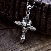 ราคา 925 เงินสเตอร์ลิง Retro Seiko Skull จี้ Cross (26844098984)