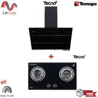 ราคา (Tecnogas) เครื่องดูดควันแบบกระโจม 90 ซม. TNP HD 90 SLOPE B + เตาแก๊ส 2 หัว 71 ซม. รุ่น TNS HB JET GB ฟรีท่อลม 1.5 ม. (29004234620)