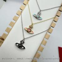 ราคา สร้อยคอสายโซ่ จี้ดาวเสาร์ประดับเพชร ล้อมวงแหวนรูปดาว มี 3 สี สายโซ่อะไหล่เงิน งานปั๊มแบรนด์ พร้อมส่งในไทย งานสวย (42455052014)