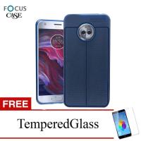 ราคา เคสสําหรับ Motorola Moto X4 - XT1900 - 5.2 นิ้ว - เคสนิ่มโฟกัสสีน้ําเงิน - กระจกนิรภัยฟรี (24045485354)