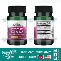 ราคา Swanson Vitamins D3 & K2 - 2,000 IU & 75 mcg/60 Vegan Caps ❌EXP.03/28 (45952831077)