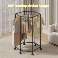 ราคา Mobile Floor Standing Clothes Rack Bedroom Clothes Storage Rack Dormitory Balcony Clothes Drying Rack Rak pengeringan (42477326409)