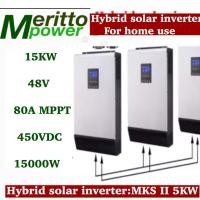 ราคา 15KW Hybrid solar inverter 48V80A MPPT 230VAC/380VAC 50Hz 450VDC 15,000W work without battery (5357544857)