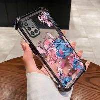 ราคา Samsung A51 A31 A71 A11 A01 A50 A50s A10 A10s Clear Lilo Stitch Love Angel Case Air Bag กันกระแทก (49655115032)