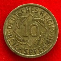 ราคา เหรียญเยอรมัน Germany 10 reichs pfennig ปี 1929A เหรียญ​ต่างประเทศ (24571244653)