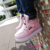 ราคา โคมไฟสูงตัด FILA KIDS SHOES KASUT LAMPU BUDAK CHILDREN (ชมพู/ขาว/ดํา) (17797586341)