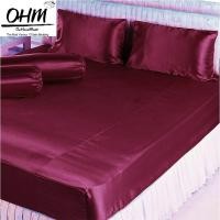 ราคา OHM ผ้าปูที่นอน ผ้าเครปซาติน 220 เส้น ขนาด 3.5 ฟุต 3 ชิ้น (สีแดงเลือดนก) (1144262910)