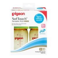 ราคา Pigeon ขวดนม PPSU 160 มล (5oz) BPA Free ทรงคอกว้างพร้อมจุกนม (คละสี) แพ็ค 2 ขวด (286054290)