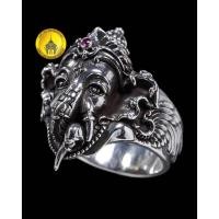 ราคา แหวนเงินพระพิฆเนศเงินแท้ (22319764318)
