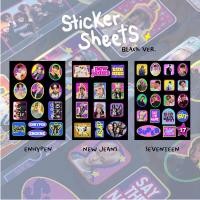 ราคา สติ๊กเกอร์แผ่น สีดํา ver. KPOP Seventeen Enhypen กางเกงยีนส์ใหม่ (24362914639)