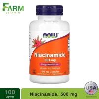 ราคา NOW Foods, Niacinamide, 500 mg, 100 Veg Capsules (25963552099)