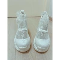 ราคา ผ้าใบลำลองผ้าลูกไม้ พื้นนิ่มส้นยางกันลื่น เสริมส้นด้านใน สูงรวม 4 นิ้ว เสริมหน้า2 นิ้ว (28062080840)
