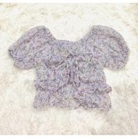 ราคา เสื้อครอปชีฟองลายดอกม่วง #เสื้อครอป #เสื้อครอปลายดอก #เสื้อครอปแฟชั่น #เสื้อครอปราคาถูก (4261103993)