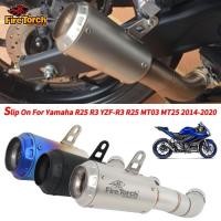 ราคา Slip On For Yamaha R25 R3 YZF-R3 R25 MT-03 MT-25 Motorcycle Full Exhaust Escape Modified Muffler Co (44278511980)