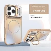 ราคา Flip Camera Lens Bracket AG Frosted Magnetic Case สําหรับ iPhone 17 Pro Max 17 Air 16 Pro Max 15 14 13 12 Pro Max Plus 11 Casing Wireless Charge Hard Anti-Drop ฝาหลัง (49951524112)