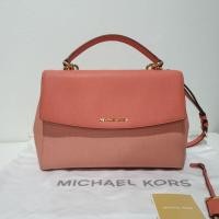 ราคา มือสอง MICHAEL KORS AVA MEDIUM SAFFIANO LEATHER SATCHEL CROSSBODY BAG (1954937393)