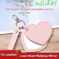 ราคา AQUABY Love Heart กระจกแต่งหน้า, ที่ใส่กุญแจรถ PU หนัง PU จี้, กระเป๋าแขวนอุปกรณ์เสริมหมุนกระจกขนาดเล็กกระเป๋าเป้สะพายหลังตกแต่งที่มีสีสัน Love พวงกุญแจ (49155932501)