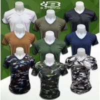 ราคา เสื้อรองใน เสื้อซับใน ทหาร-ตำรวจ คอวี - คอกลม ผ้าไมโคร สีพื้นและลายพราง ผลิตในไทย (27727890163)