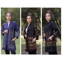 ราคา เสื้อคลุมพื้นเมืองตัวยาว ผ้าฝ้ายพิมพ์ลายไทย (4566287347)