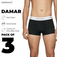 ราคา ซานอะมอร์ซ | กางเกงบ็อกเซอร์แบบยืดหยุ่นสําหรับผู้ชาย - ผ้าฝ้าย | ไซส์ XS - XL | Damar Boxer 3 in 1 - ชุดชั้นในชาย (52600214946)