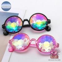 ราคา ฮูเรน แว่นตาทรงกลมโปร่งใส-แฟชั่นคริสตัลคาไลโดสโคปแว่นตากันแดดปาร์ตี้หรูหราสําหรับผู้ชายและผู้หญิง (45553812856)