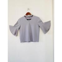 ราคา เสื้อทำงาน แขนระบาย แต่งคอโชคเกอร์ มือ2 (25656417570)