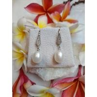 ราคา ต่างหูมุกแท้ ต่างหูไข่มุกแท้ ตัวเรือนเงินแท้92.5 ฝังเพชรCZ แบบสวยเรียบหร (8552785290)