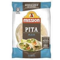 ราคา ct mission pita plain flour 400g. มิสชั่น แป้งพิตต้า นำเข้า 5 แผ่น แท้ มาเลเซีย (29828087491)