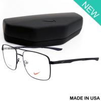 ราคา Nike แว่นตา รุ่น 7691 C-1 สีดำโลโก้เทา กรอบเต็ม ขาสปริง วัสดุ สแตนเลส สตีล Eyewear Top Glasses Made in USA (3778566305)