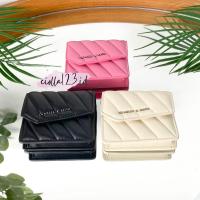 ราคา CK035 CK ASYMMETRIC QUILTED กระเป๋าสตางค์ผู้หญิง FOLDING - สายรัดโซ่ฟรี (28625099228)
