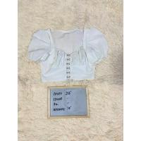 ราคา เสื้อครอปสั้นแขนตุ๊กตา สีขาว (28943900990)