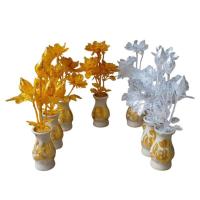 ราคา แจกันไหว้พระ แจกันบัวเงิน บัวทอง ดอกบาน ดอกตูม แจกันฮวงจุ้ย แจกกันดอกไม้ปลอมสีเงิน สีทอง เชตคู่ เซรามิค (28103290462)