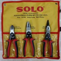 ราคา Solo คีม Power สปริง 3 ตัวชุดNO1430 - คีมจิ้งจกขนาด 8 นิ้ว -คีมปากแหลมขนาด 8 นิ้ว -คีมปากตัดขนาด 7 .5นิ้ว (24184210504)