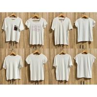 ราคา เสื้อยืดสีขาวคอกลม￼แบรนด์แท้มือสอง (25784080234)