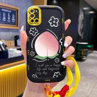 ราคา เคสสำหรับ OPPO A52 A72 A92 เคสโทรศัพท์ลูกพีชดอกไม้ซิลิโคนสายคล้องกันกระแทก (47452762840)