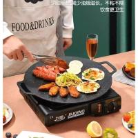 ราคา กระทะปิ้งย่างสำหรับเตาแก๊ส เตาถ่าน เตา แม่เหล็กกระทะย่างเกาหลี เคลือบกันติด28cm/30cm/34cm(กระทะ บาง) (27351370083)