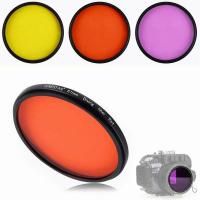 ราคา 67mm Full Color Red Purple yellow Dive Filter for Sony Nikon Canon Camera Lens New diving Filter (27420134823)